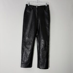 Wilfred Black Leather Women Jeans